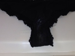 fletchbeast1 submitted: The wife loves her black panties the aroma was so strong!! dirtypants: first pic is the original submission, the second one is pimped by me…