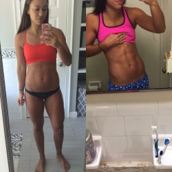 blissfully-brit:  fiercely-fit:  13 weeks of hardwork and dedication.