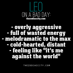 zodiaccity:  Zodiac Leo on a bad day,
