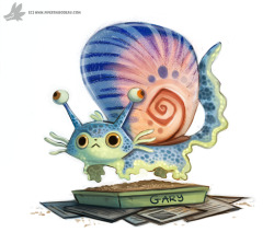 cryptid-creations:  Daily Painting 898# Gary the Snail by Cryptid-Creations