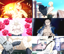 elizabethmustang:  Fmab Meme: Two Outfits (2/2)  Shirtless  