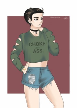 zephyrine-gale:  dominaecaede: Crop top bb with my life motto