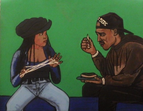 louisiana-beedy:  โ Original Acrylic Paintings on Stretch Canvases (you don’t need a frame) Size :14" x 18" except for the “Poetic Justice” piece which is 16" x 20" 