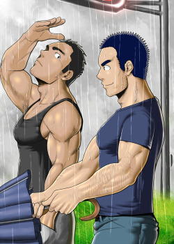 gaymanga:  Muscle + Juice (筋肉＋汁)Illustrations by Moritake