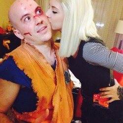 chestnutisland:  katilatah:  Vince and I as Krillin and Android
