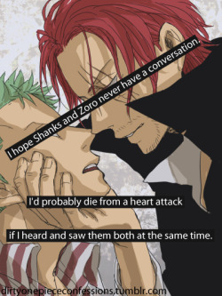 dirtyonepiececonfessions:  “I hope Shanks and Zoro never have