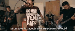 fuckyeahhbandgifs:  Our Last Night - Clarity (Zedd Cover) [x]
