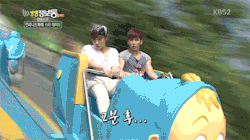 :  Sunggyu and Hoya having the worst time of their lives. 