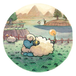 revilonilmah: #179 Mareep is feeling very relaxed as the sun