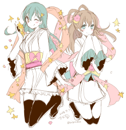 tumbuta:  Twitter / nikudaru: 日付かわってるけど七夕鈴熊　#鈴熊版深夜の真剣お絵描き60分