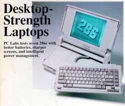 vintagecomputers: Compaq SLT/286By the end of the 1980s, laptop