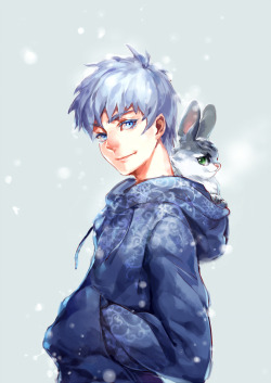 ironwomaninabox:  Jack Frost and the Easter Bunny (in cute little