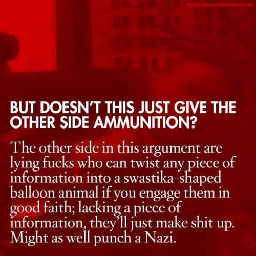 zvaigzdelasas: http://thoughtsonthedead.com/on-the-propriety-of-punching-nazis-an-faq/