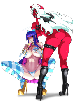 thicc-anime-bishoujo:Scanty & Stocking • Cyberunique⯈