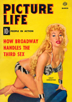 burleskateer:Lilly Christine is featured on the March ‘54 cover
