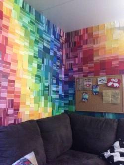 sadaboutciphers:  sixpenceee:  A mural made from color swatches