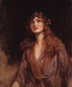 paintingses:  Portrait of Lily Elsie by Sir James Jebusa Shannon