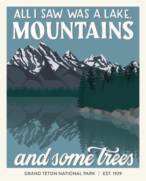 elvisomar: National Parks posters by artist Amber Share. Text