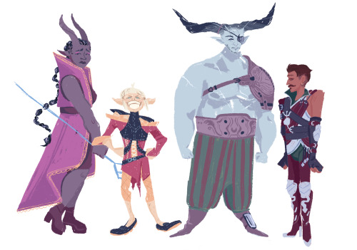 witchycryptidart:my main dai crew aka the most rambunctious double