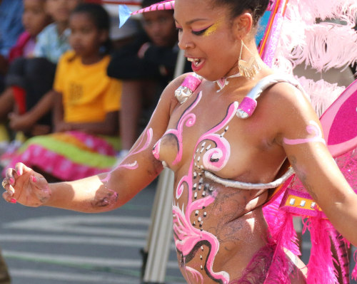   Body painted carnival from Cape Verde, photographed by Carlos Reis.  