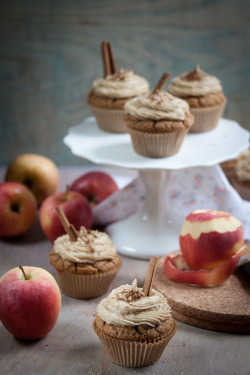 quelloras:  foodffs:  Apple Cider Cupcakes with Caramel Frosting