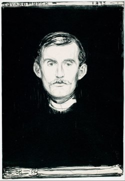 spoutziki-art:  Edvard Munch - Self-Portrait (1895)  