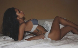 wonderful tattooed brunette latina showing her amazing body with…