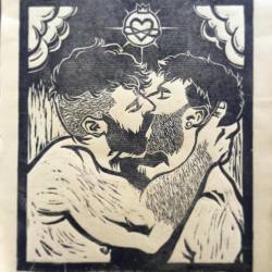 artbyfab:#art #Arte #artbyfab #gayart #gayarte #linoprint #linocurving