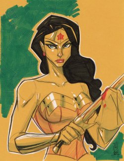 thehappysorceress:  Wonder Woman by Tom Hodges  For Sale