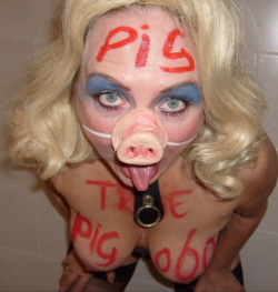 dirtyfuckpig:  darkedesires:  I cannot see myself as this … and yet, I know it is my fate as … ~ Yours My pig.  Full piggy mode… unf… oink oink and now feed me, because I am a hungry piggy! 