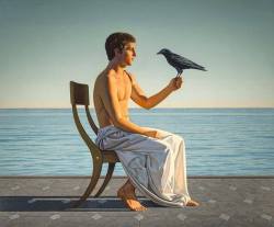 enchantemoimerlin:  David Ligare Telemachus and the Crow