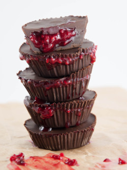 fullcravings:  Bloody Cups for Halloween (Chocolate Cups with