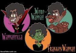 slewdbtumblng:  bananafiddler:  Various Wappah-esque Halloween costumes, for WappahOfficialBlog.  Wappahrella…    I never saw this until now.but this is just&hellip;awesome. Wappahrella anyday. &lt;3
