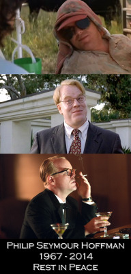 I&rsquo;m still reeling from the news that Philip Seymour Hoffman passed away. He was only 46, and apparently threw it all away on a heroin overdose. Such a damned shame; he was so amazingly talented and diverse, and was easily one of the best actors