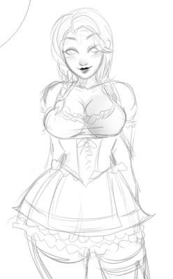 Sketch // Patreon oktoberfest Nu Wa incoming :)Become a patron! https://www.patreon.com/lawzilla