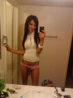 shemalebay:  Hung tgirl self shot