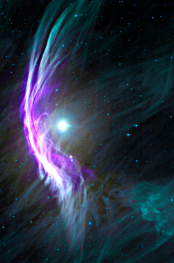 stellar-indulgence:   Zeta Ophiuchus, a massive star plowing