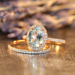 preciously4u:  Aquamarine Engagement Ring Petite Diamond Wedding