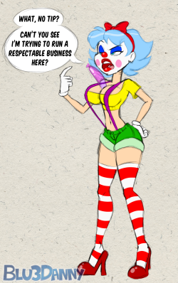 bluxxxdanny: Weekly Drawing (2/52): Giggles the Slutty Clown
