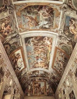 renaissance-art:  Annibale Carracci c. 1597-1602 Ceiling Fresco, Palazzo