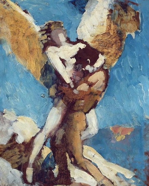 antonio-m:Jacob Wrestling with the Angel, c.1876. Leon Joseph