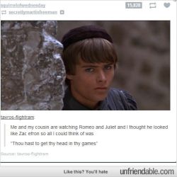 itsstuckyinmyhead:Romeo and Juliet Tumblr Posts 