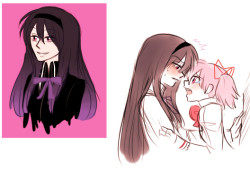messy AU doodles inspired by evil!homu reveals gaspp the plot