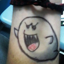 Mario Bros Ghost #mariobros #mario #nintendo #ghost #tattoo #fake