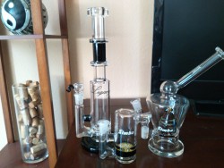 My lil’ rigs & new friction disk ashcatcher! All cleaned;