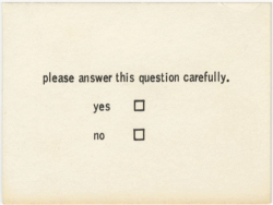 fiore-rosso:  Benjamin Patterson - Questionnaire 1968. 