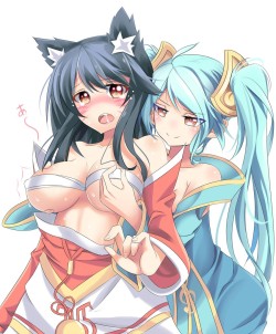 hentaibeats:  Ahri Yuri Set! Requested by hissyhors!Click here