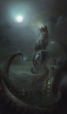 creaturesfromdreams:    The cat from hell by  Scott Shi   