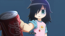 crackervolley:  shygirlkuroki:  Look, Tomoko bought you a soda