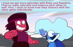 crystalgem-confessions:  I hope we get more episodes with Ruby